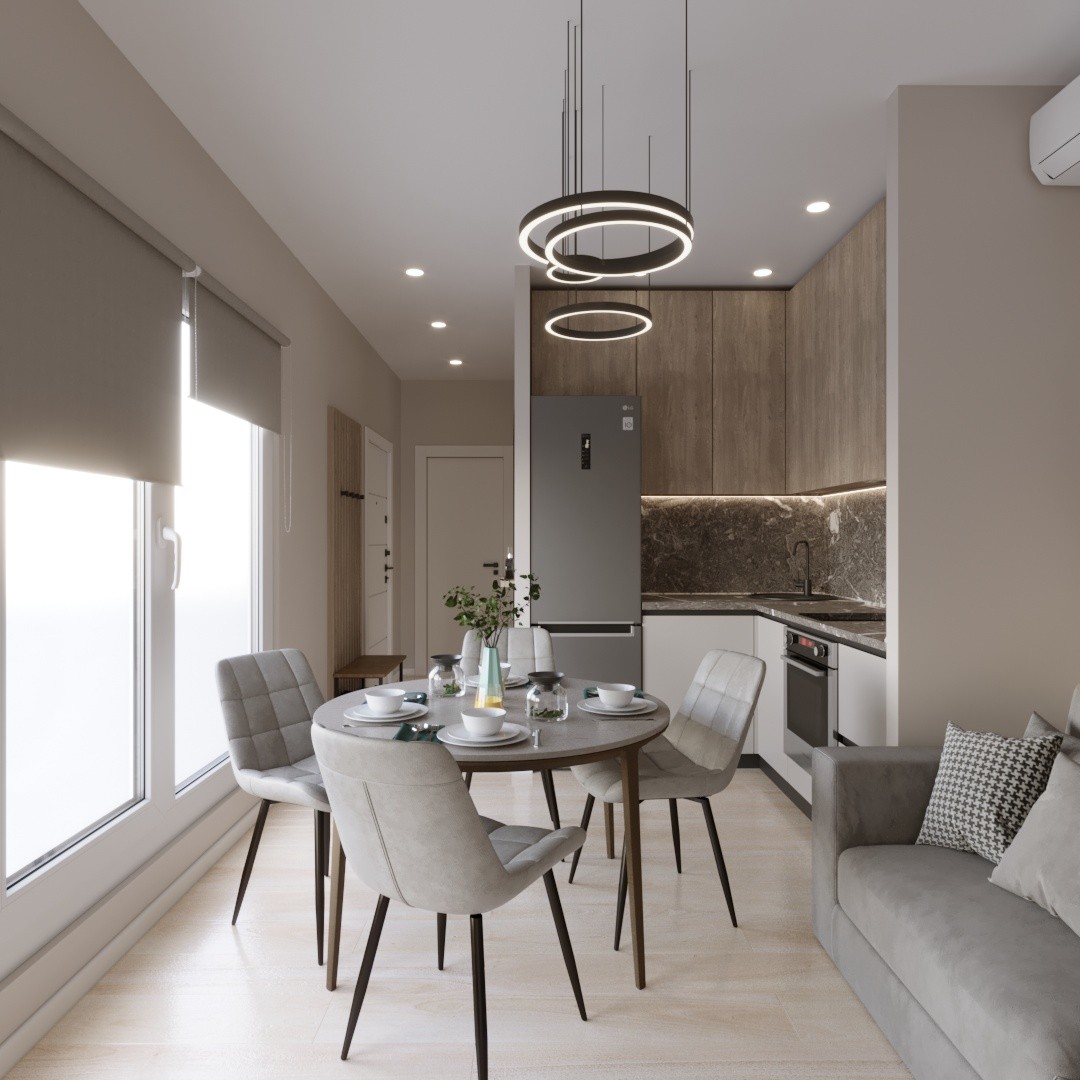 Санузел дома 36м² с душевой